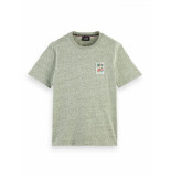 Scotch & Soda 166653 crewneck t-shirt 0679 army melange t-shirt o-ne