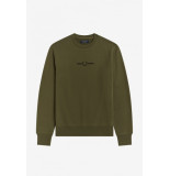 Fred Perry M2644 embroidered sweat b57 military green heren sweat
