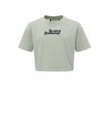 Looxs Revolution Cropped t-shirt pistache voor meisjes in de kleur