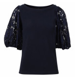 BR&DY Top lace rib-navy
