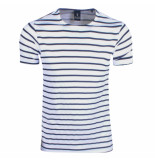 Recycled Art World Recycled art world heren t-shirt stripes navy wit