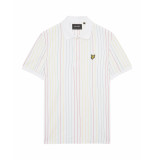Lyle and Scott Sp1607v lyle and scott multi stripe polo shirt, 626 white