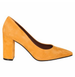 Evaluna EL1791 prachtige suède pump van hoge kwaliteit in Oranje( Flecce) de mode trend