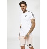 11 Degrees Taped ringer tee white putty pink t-shi