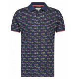 A Fish Named Fred 24.03.327 polo scooter print navy blue