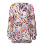 Street One a343101 printed linen longblouse