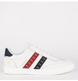 Q1905 Sneaker platinum wit/rood-blauw
