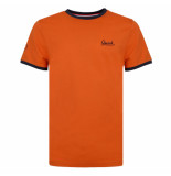 Q1905 T-shirt captain roest /donkerblauw