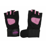 Legend Sports Fitness handschoenen dames zwart-roze mesh