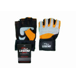 Legend Sports Fitness handschoenen heren/dames oranje-grijs legend grip