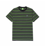 HUF T-shirt man crown stripe s/s knit top kn00343.blk