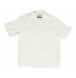 Portuguese flannel Shirt man lilen camp collar esp ls ss220078.wht