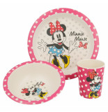 Minnie Mouse 3 delige ontbijtset (bamboe)