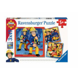 Brandweerman Sam Ravensburger puzzel 3x 49 stukjes