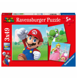 Mario Bros Super mario puzzels 3 x 49 stukjes