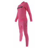 Legend Sports Joggingpak met sweater meisjes/dames roze slimfit polyester