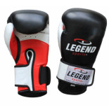 Legend Sports Legend power bokshandschoenen heren?dames zwart-wit-rood leer