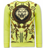 Montfleuri Sweater met print gouden leeuw