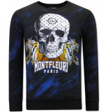 Montfleuri Sweater met print skull tiger