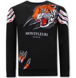 Montfleuri Sweater met tiger head