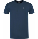 Purewhite T-shirt with back print navy