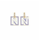 Nikkie Candy logo strass earrings
