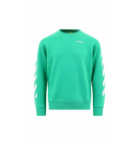 Off White Off helvetica crewneck green w