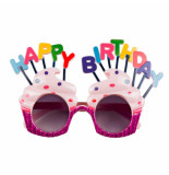 Confetti Partybril 'happy birthday' | verjaardags bril
