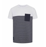 Kronstadt Timmi recycled stripe pocket shirt navy white ks3626