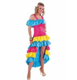 Confetti Braziliaanse jurk turqoise | tropical carnavals dress