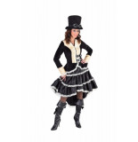 Confetti Zwarte steampunk jurk deluxe