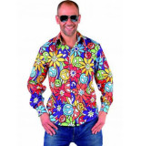 Confetti Foute party 70s blouse hippie smile | verkleedkleding heren