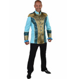 Confetti Uniform jas turqoise goud | mantel luxe
