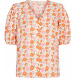 Free Quent Maty blouse off white & orange printed