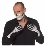 Confetti Handschoenen skelet xl | halloween bones structuur