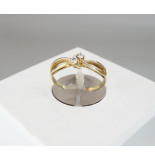 Christian Gouden ring met 2 diamanten