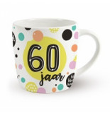 Confetti Verjaardags mok 60 jaar | koffie beker