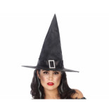 Confetti Heksen hoed met gesp | halloween witch hoed