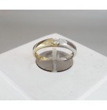 Christian Bicolor ring met diamant