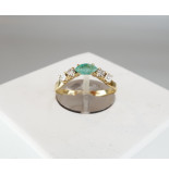 Christian Ring met smaragd en diamant