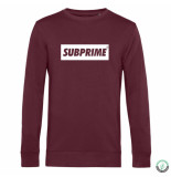Subprime Sweater block burgundy