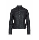 Sisters Point Daily fake leather jacket black