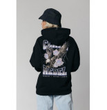 Colourful Rebel Eagle Flower Oversized Hoodie antra