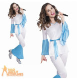 Confetti Dames 1970s dancing pop queen disco fancy dress kostuum womens outfit