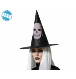 Confetti Heksen hoed skull | halloween witch hoed