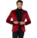 Opposuits Deluxe christmas dinner jacket heren blazer kerst burgundy