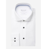 Michaelis Fine twill met donkere knoop overhemd