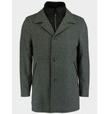 Bos Bright Blue Wollen jas geke coat plain 21301ge01bo/940 grey