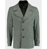 Bos Bright Blue Wollen jas turijn coat twill 21301tu13bo/920 l.grey