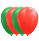 Confetti Ballonnen set rood groen | 10 stuks